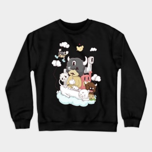 fukinride and friend of sky color Crewneck Sweatshirt